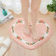 Alfombra ducha forma corazón absorbente 19.7x23.6pulg rosa