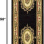 Alfombra pasillo 2'3x8' color negro y marfil