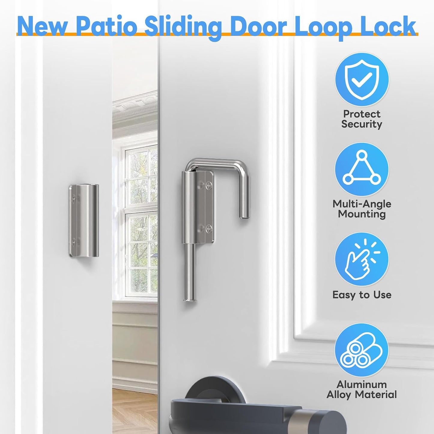 Candado puerta corrediza patio 2-3/8pulg seguridad