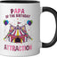 Taza Cerámica Cumpleaños Circo Negro/Blanco