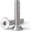 Tornillos M5-0.031 x 2.362pulg acero inox 304 avellanados Allen