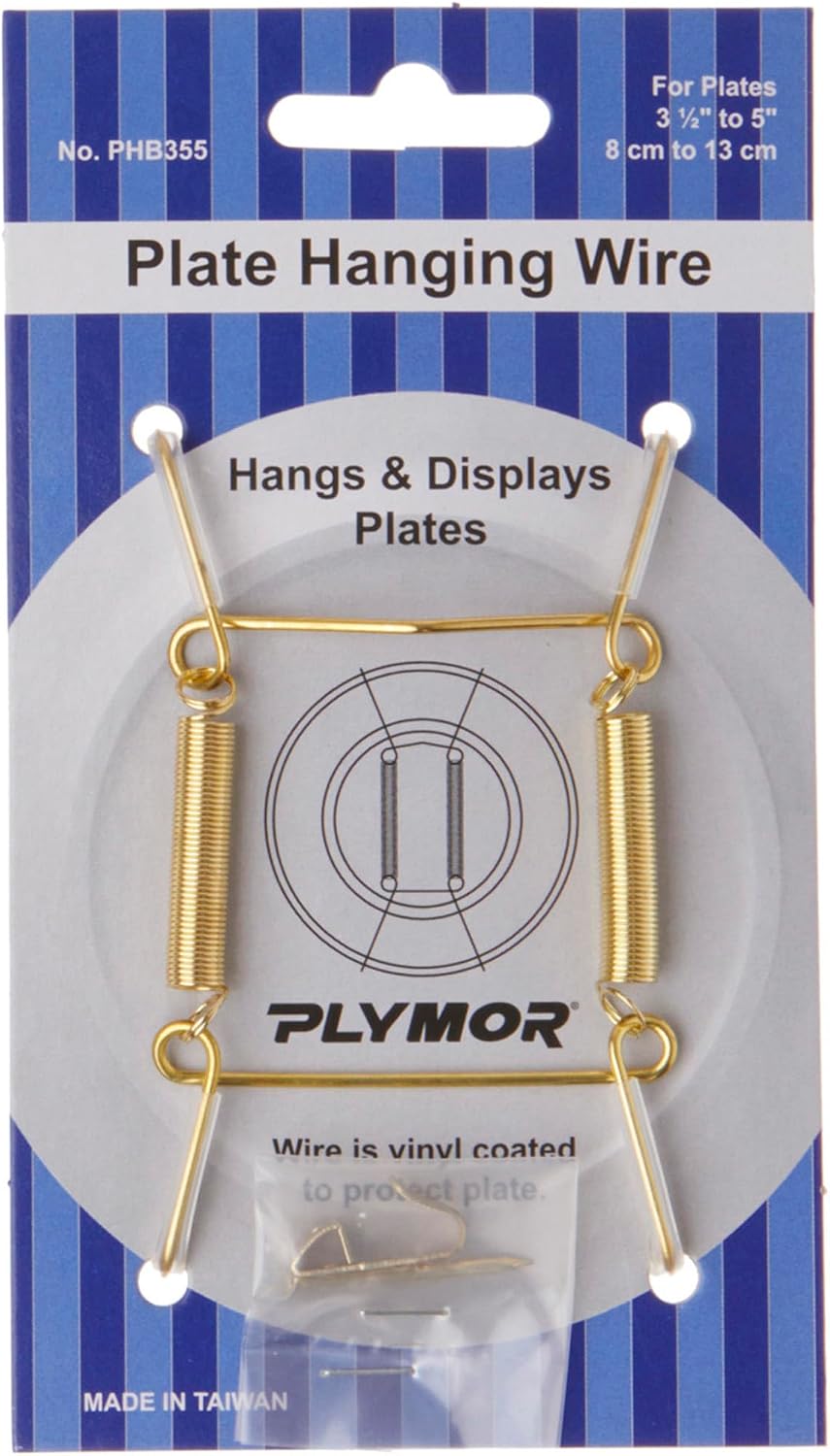 Colgador placas pared dorado brillante 3.125x1.75x0.5"