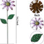 4 Estacas Decorativas de Metal con Flores 16" Jardín
