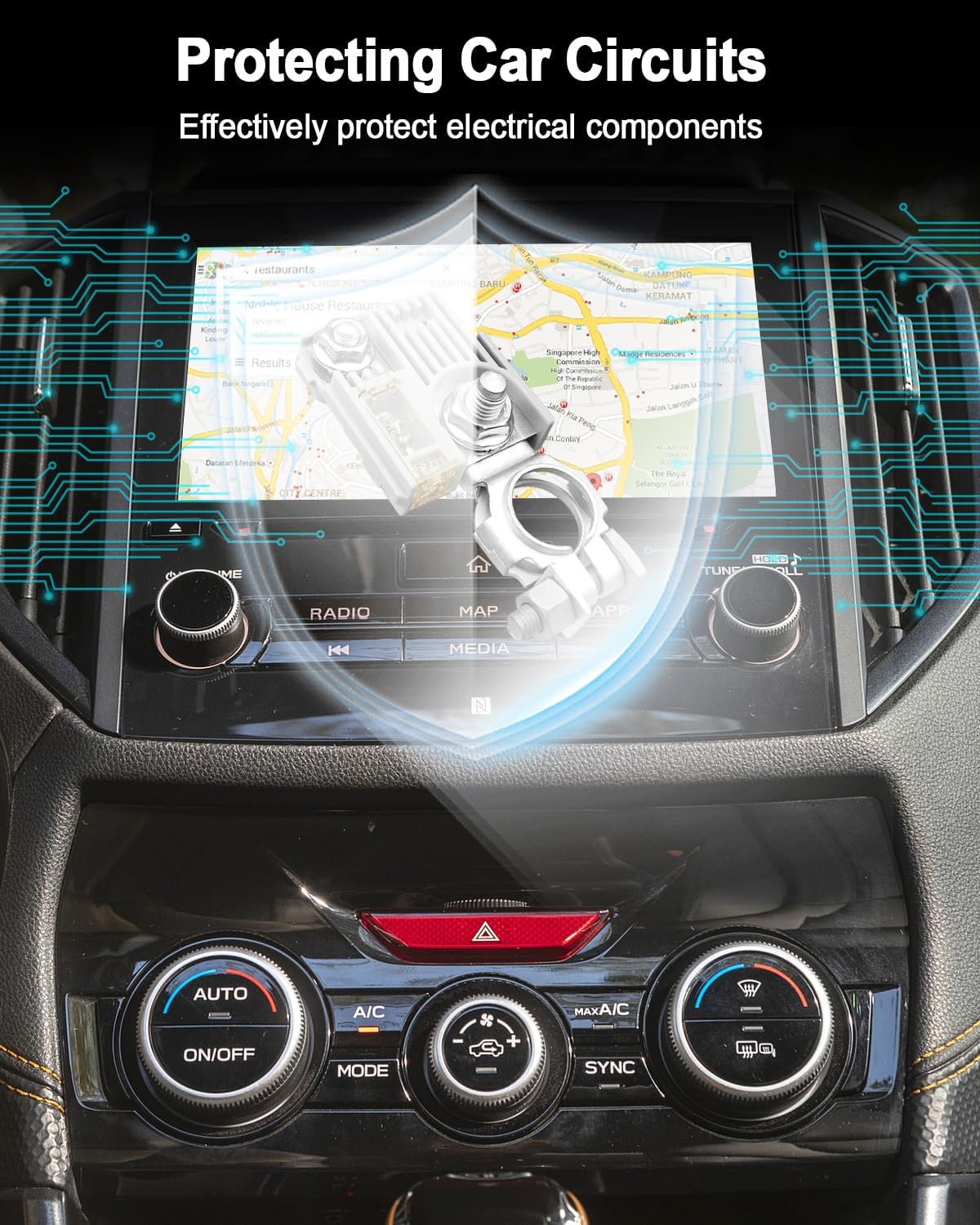 Terminal fusible positivo 80A para Subaru WRX Forester