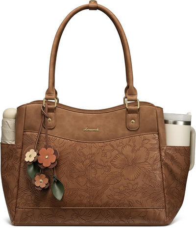 Bolsa portátil cuero vintage para mujer trabajo oficina profesora