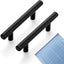 50 Tiradores Acero Inox Negro Mate 6" para Cajones Cocina