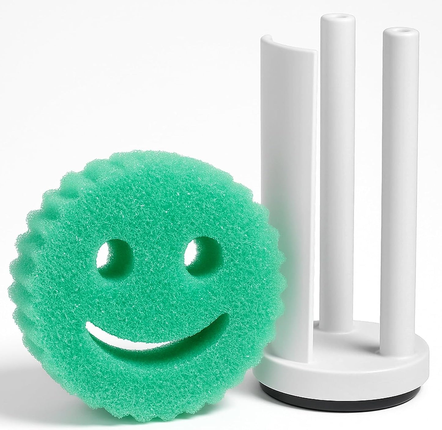 Soporte esponjas con base succión organizador fregadero blanco