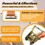 8 Correas Trinquete Riel E 2x15' 4500LBS para Camiones