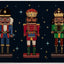 Tapete Navidad cascanueces azul oscuro 17x27pulg