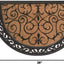 Felpudo estampado scroll 24x36pulg color natural/negro
