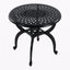 Mesa auxiliar aluminio fundido redonda 21" negro