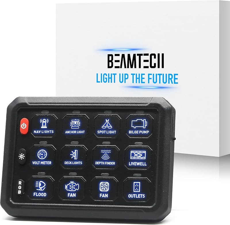Panel interruptor inalámbrico RGB 12 bandas caja relé táctil
