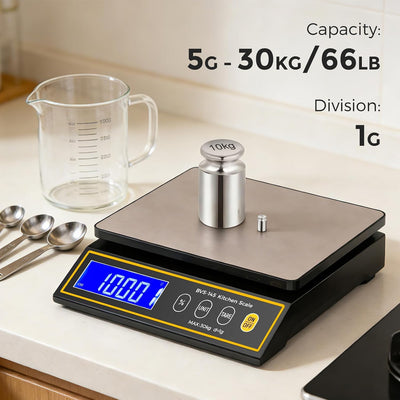 Báscula cocina digital 66lb pesaje porcentual
