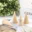 10 Soportes Anillos Madera Forma Cono Joyería Vertical