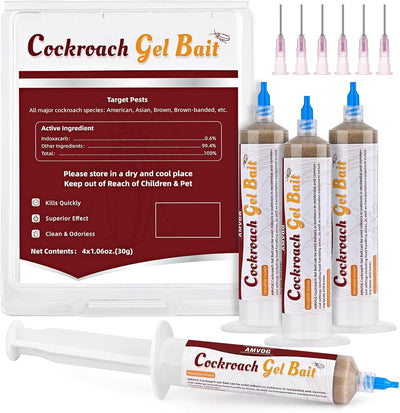 Cebo gel para cucarachas interiores exteriores 4 tubos