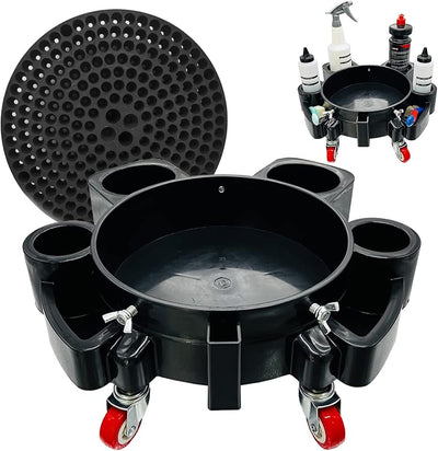 Carrito cubo lavado auto 5gal con organiz. lateral