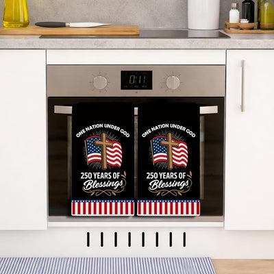 Toallas de cocina patrióticas 18x26 pulgadas set de 2 250 aniversario USA