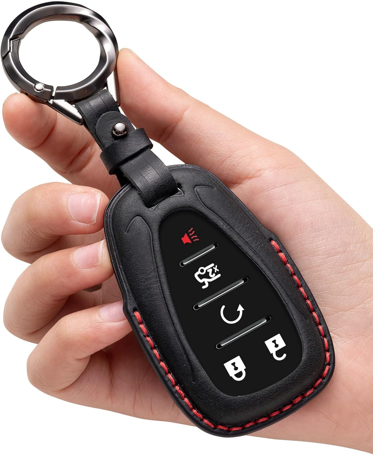 Funda llavero cuero para Chevy Malibu Camaro Negro