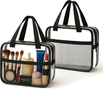 Bolsas aseo transparente TSA 3 pzas kit organizador PVC impermeable