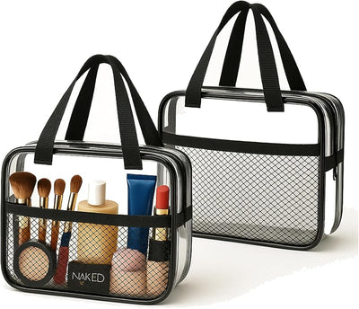 Bolsas aseo transparente TSA 3 pzas kit organizador PVC impermeable