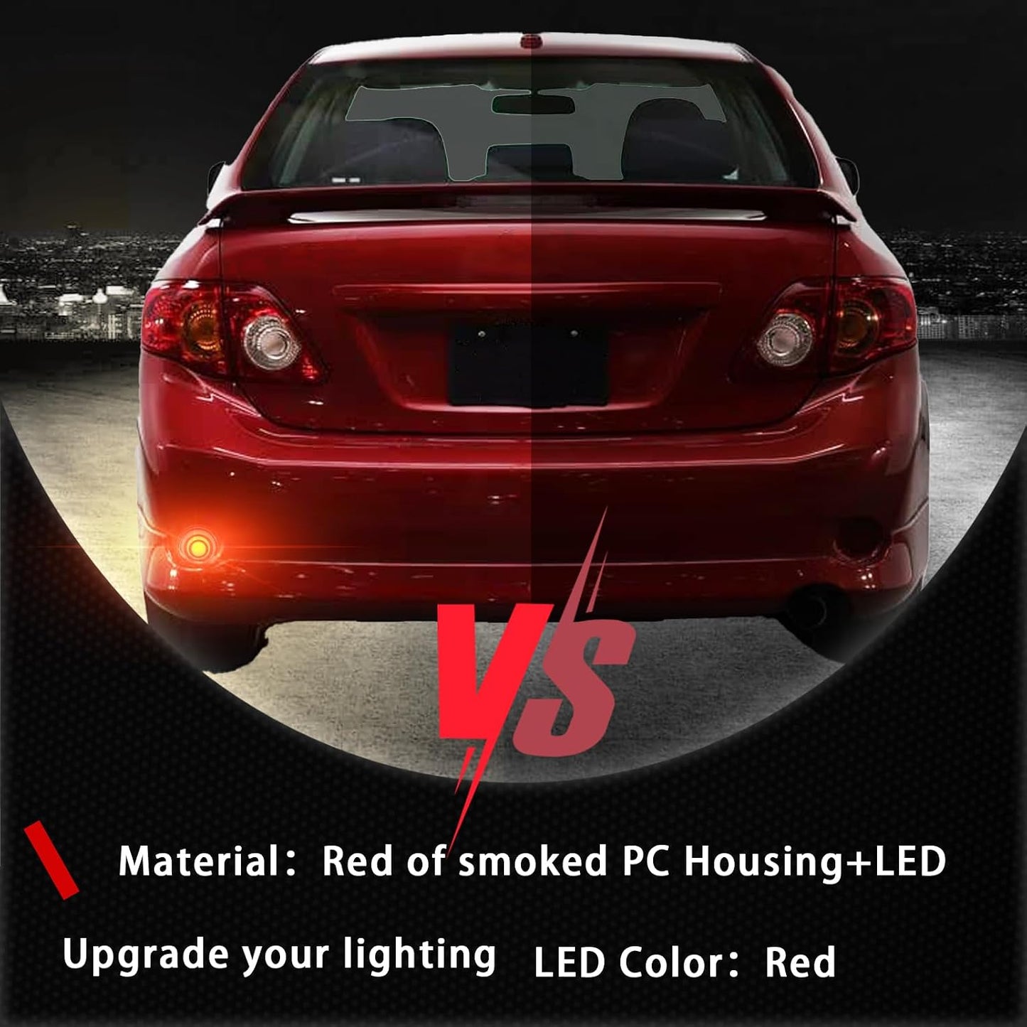 2 Pzas Reflectores LED Rojos para Parachoques Toyota Scion