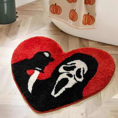 Alfombras baño antideslizantes color negro rojo naranja