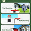 Poste para casa de pájaros 92" metal con base 5 puntas