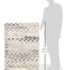 Alfombra decorativa 2'6x4' crema gris diseño abstracto