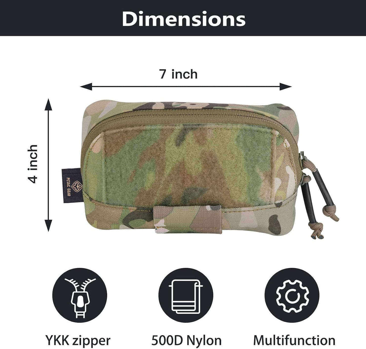 Bolsa molle táctica con bolsillo organiz. para chaleco EDC