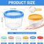 Pack 12 Contenedores Congelador 13oz Tapas Rosca Reutilizables