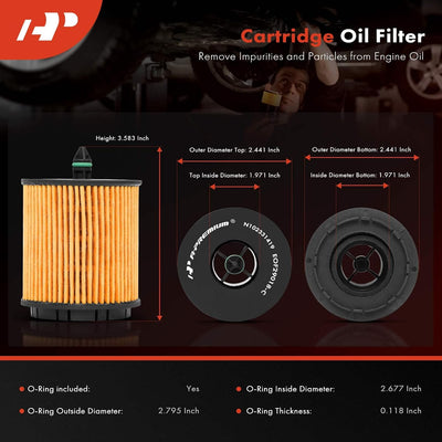 Filtro aceite 4 pzas comp Chevrolet Equinox Impala