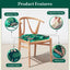 Cojines silla patio impermeables correa ajustable 17x16x2"