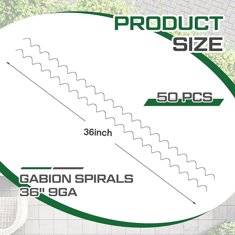 50 Jaulas Gaviones 36x2" Espiral Acero Galv 9ga