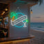 Letrero Neón Barra Abierta Led Árbol Coco Decoración Pared