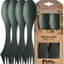 Spork 3en1 para acampar reutilizable 4 pzas