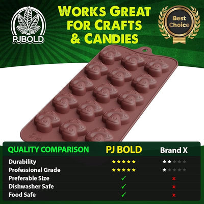 Molde caramelo hongos pack 2