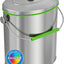 Cubo compost acero inox 6L AbsorbX ovalado cocina