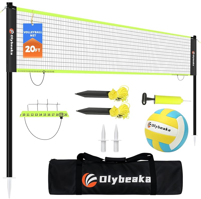 Set red voleibol portátil con postes ajustables y pelota