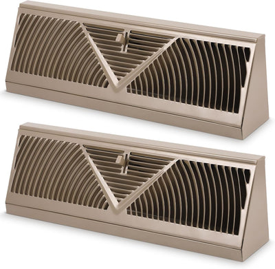 2 Rejillas Zócalo 18pulg Ventilación Piso Cubiertas Aire
