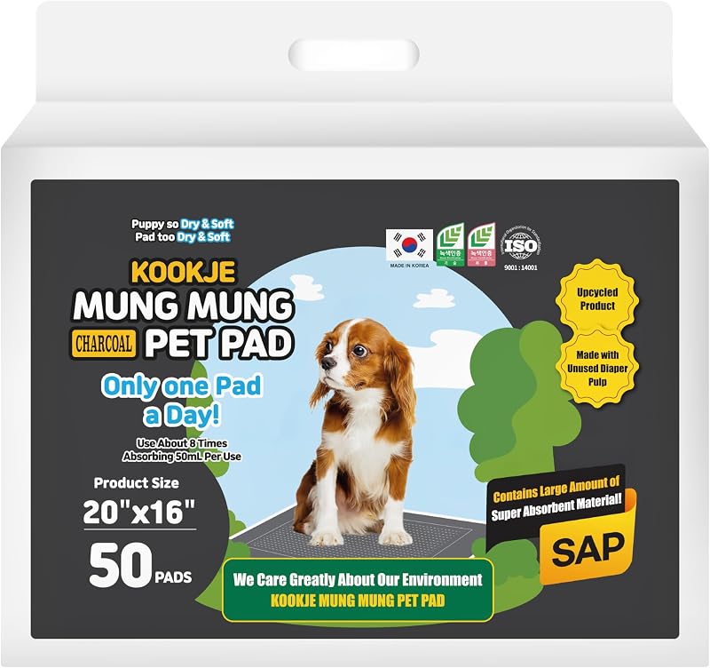 Mung Mung Pad absorbente para orina perro carbón pequeño