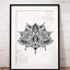 Plantilla mandala flor loto 12x12pulg decoración bohemia dormitorio