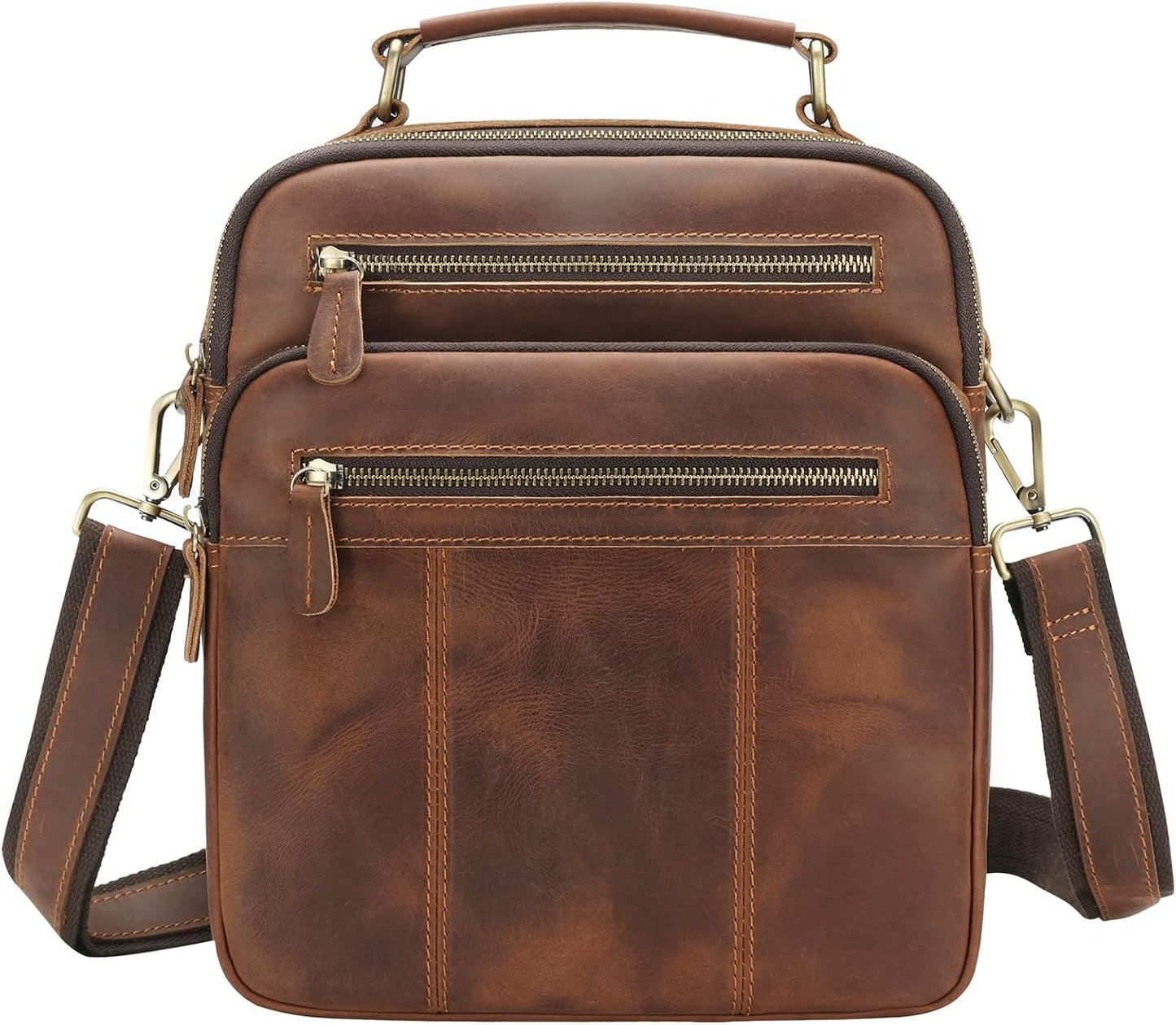 Bolso Mensajero Cuero para Hombre Trabajo
