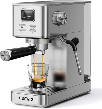 Máquina Espresso Profesional con Espumador Vapor Acero Inox