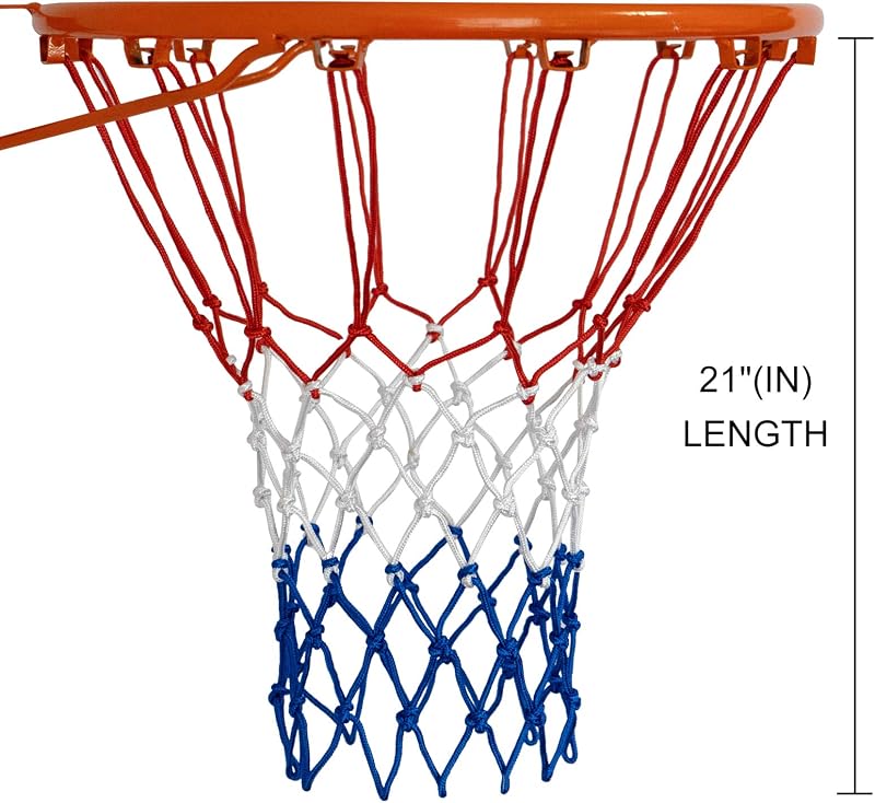 2 Pzas Redes Baloncesto Poliéster 12 Bucles Profesional