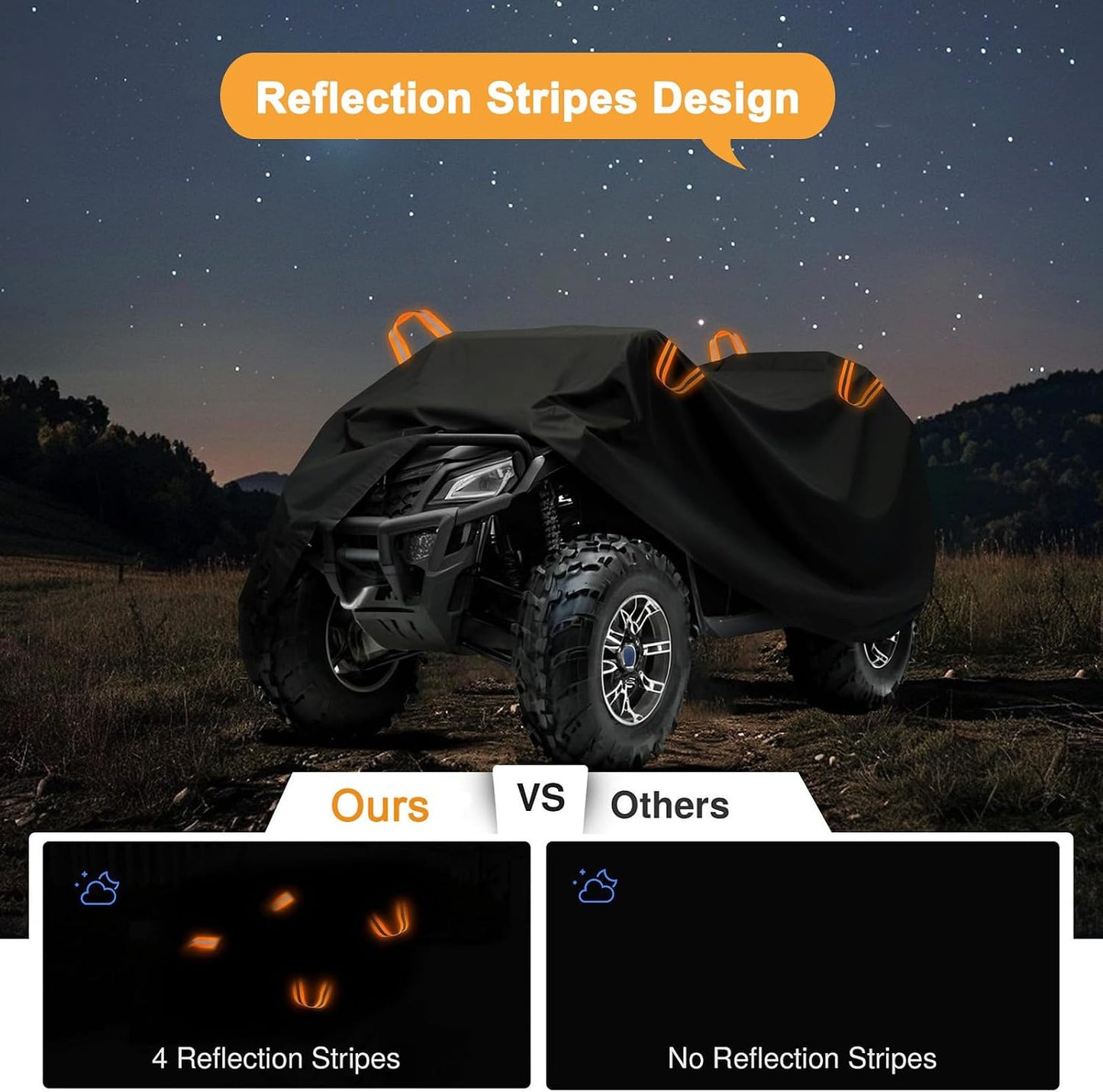 Cubierta ATV 600d Oxford impermeable 4 ruedas