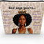 Bolsa cosmética con cremallera regalo para mujeres negras