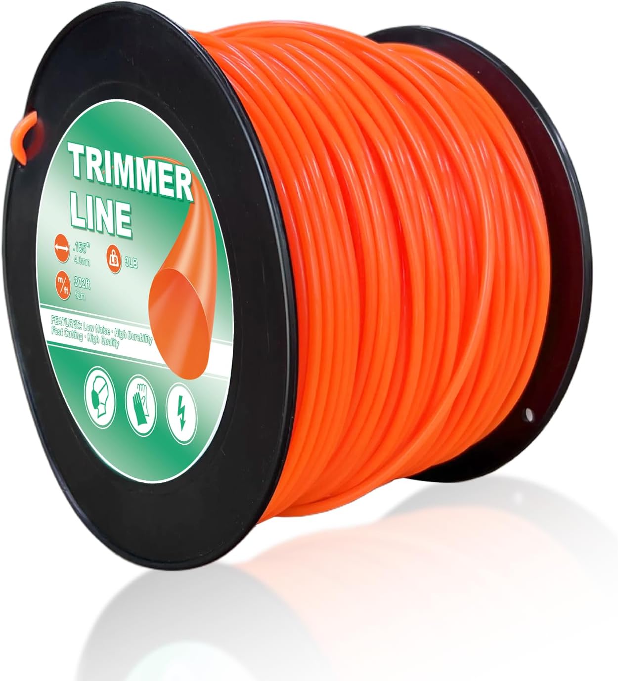 Línea recortadora 302ft cuerda redonda 3lb naranja