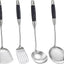 Set 4 Espátulas Wok Acero Inox con Mango Madera