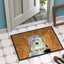 Felpudo perro pastor inglés 18x27pulg antiderrap lavable