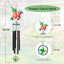 Campanillas de viento colibrí con flores para jardín y hogar